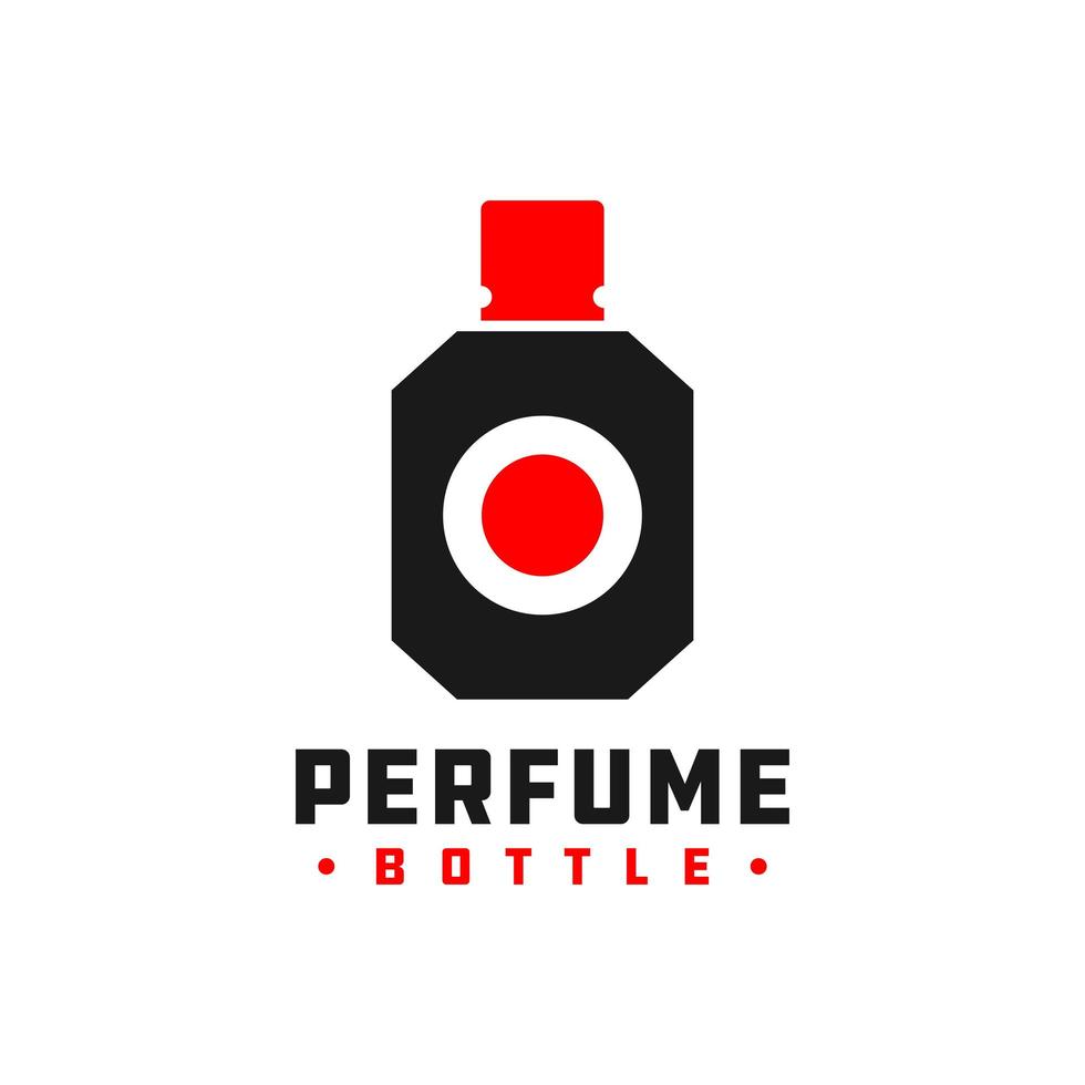 logotipo de la botella de perfume moderno vector