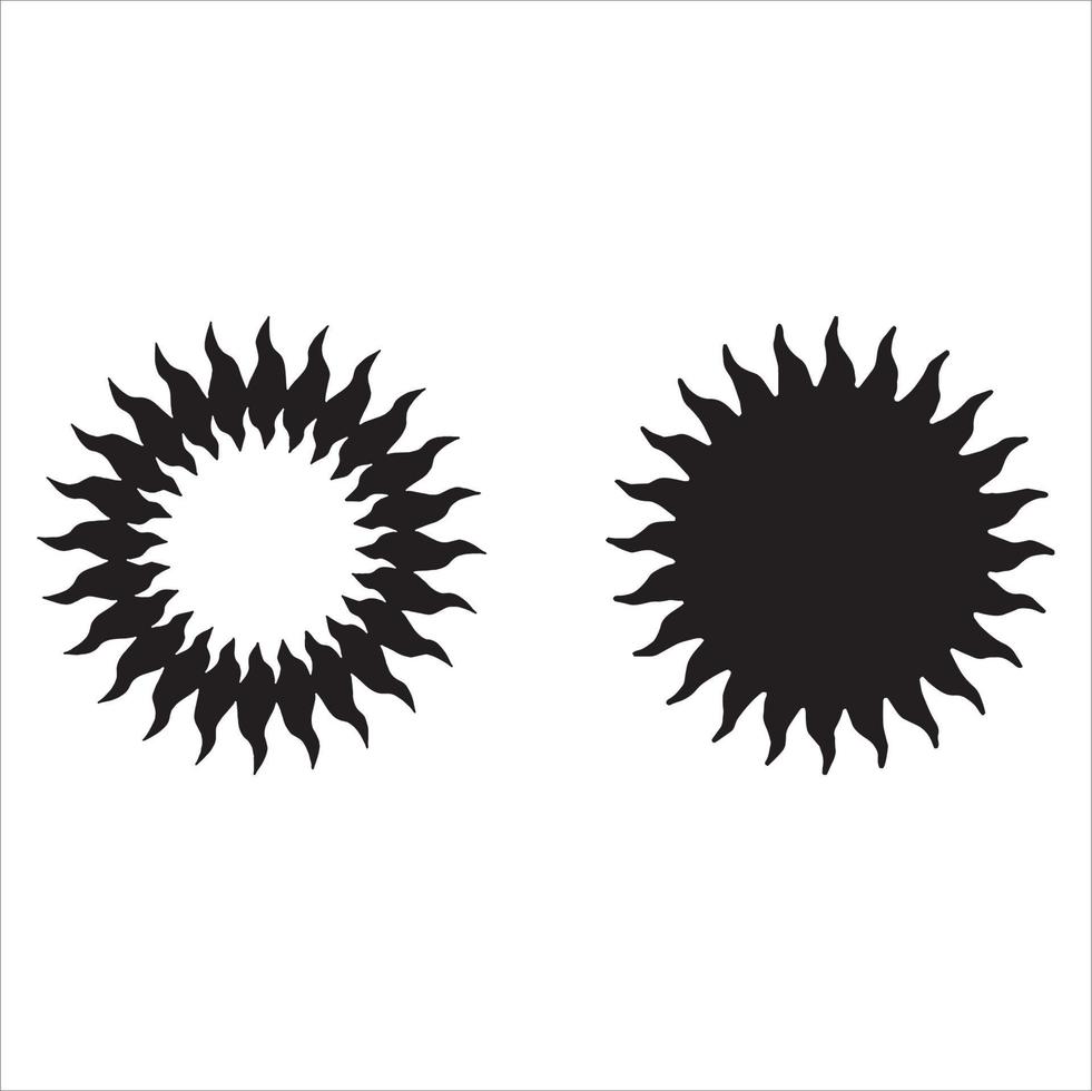 simple sun sketch vector design illustration