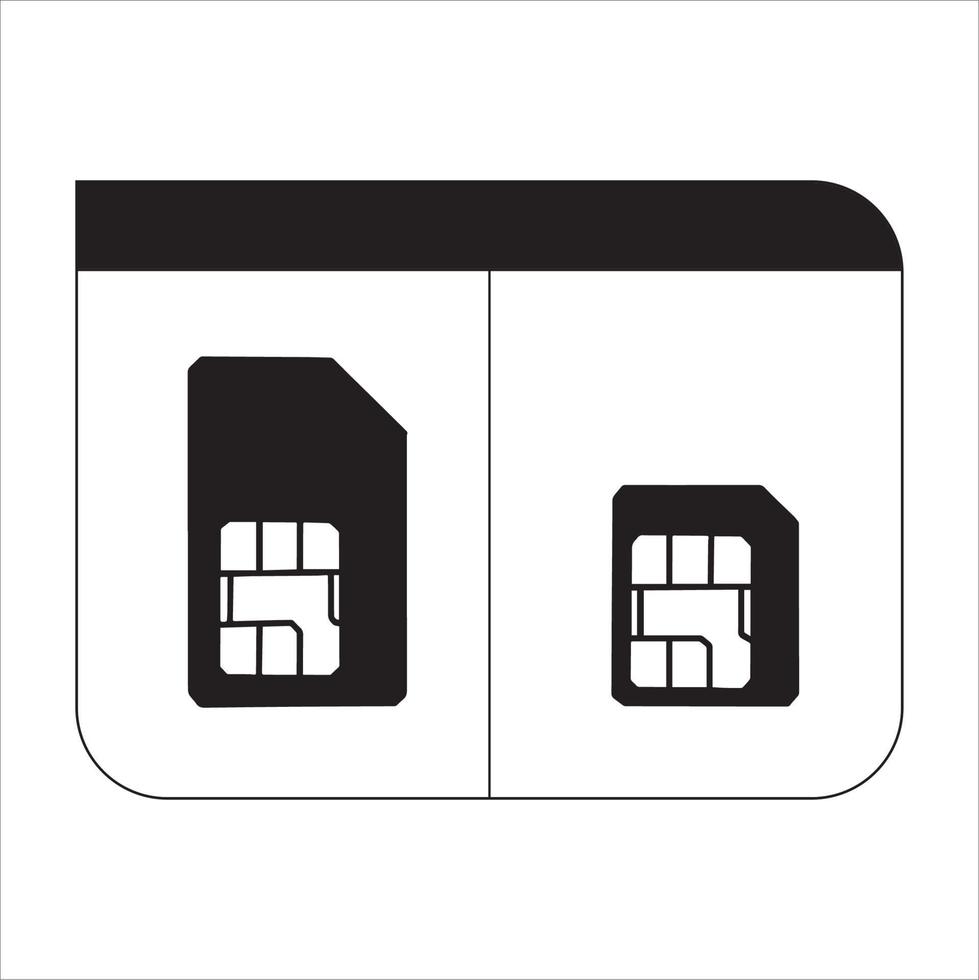 Android mobile phone sim card design vector illustration