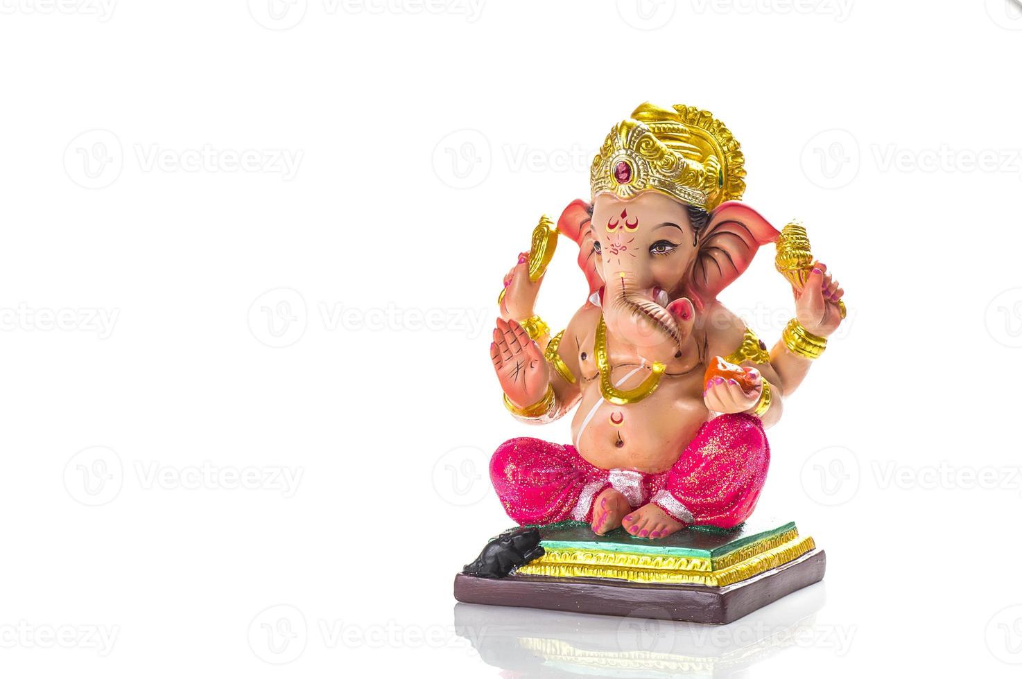 Hindu God Ganesha. Ganesha Idol on white Background. 4982930 Stock ...