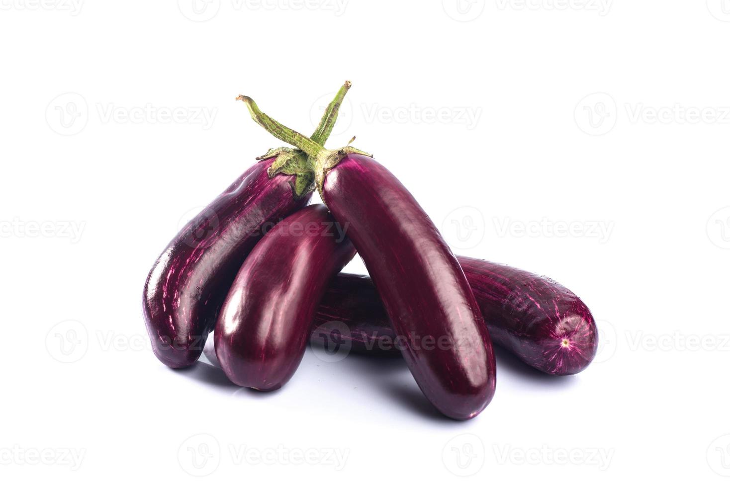 Eggplant or aubergine or brinjal vegetable isolated on a white background. photo