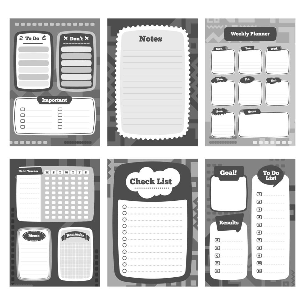 Monochrome Journal Templates vector