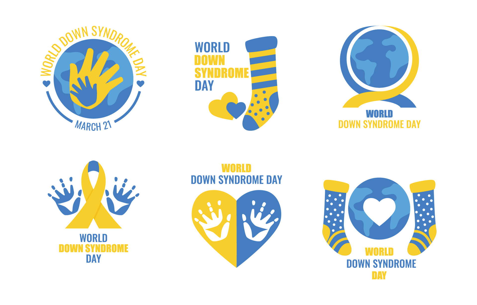 World Down Syndrome Day Labels 4983183 Vector Art at Vecteezy