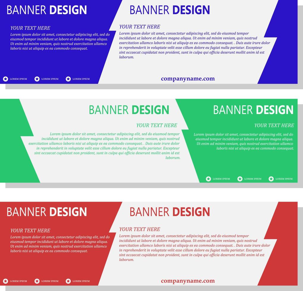 Modern Banner Design. Banner Template. Banner sets. vector
