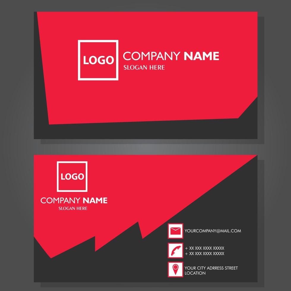 Modern business card template design vector