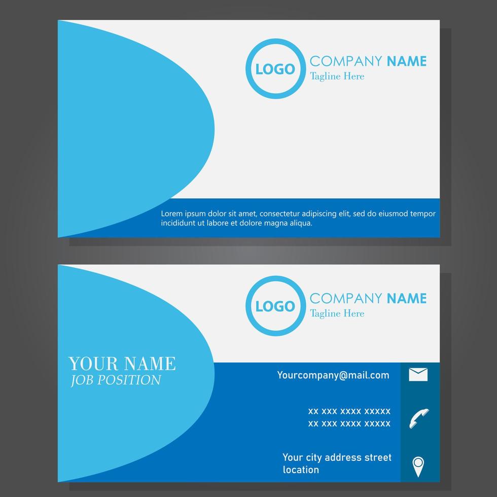 Modern business card template design vector