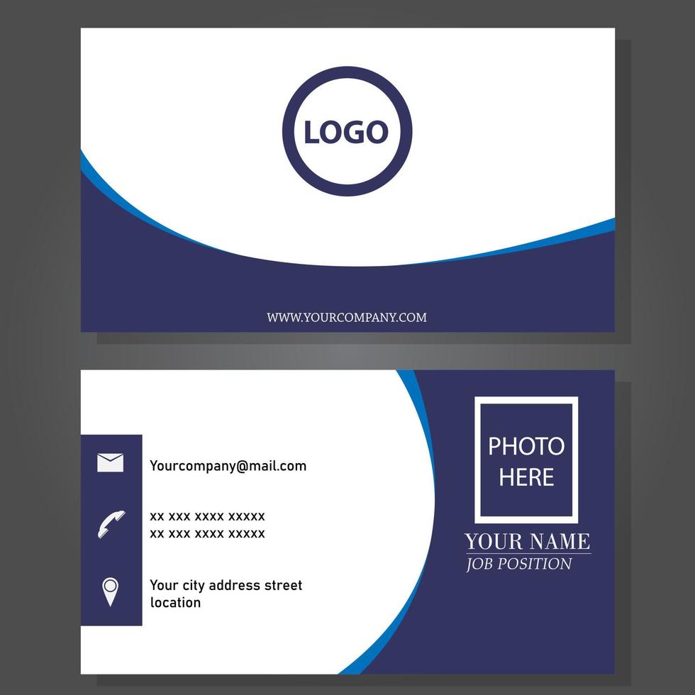 Modern business card template design vector