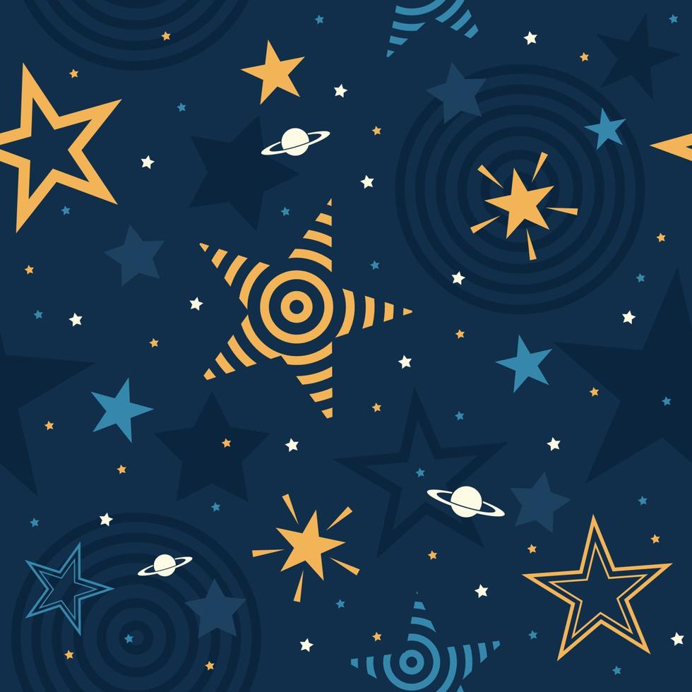 Stars Seamless Pattern Background vector