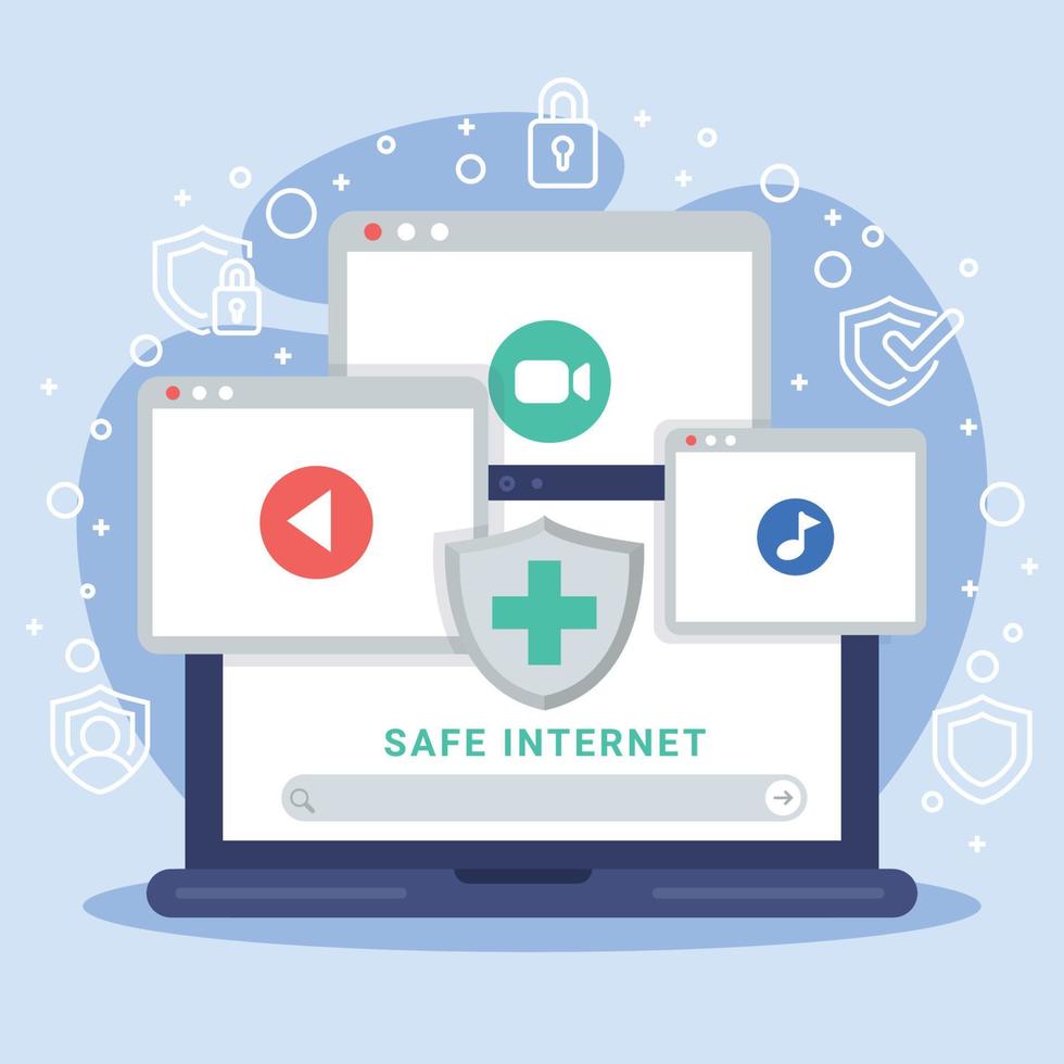 Safe Internet Concept vector