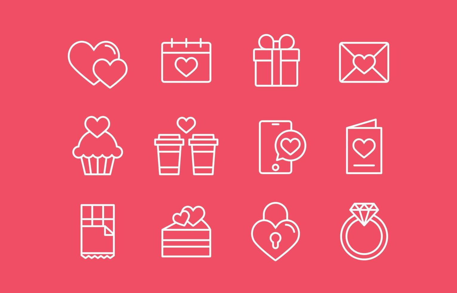 Valentine's Day Icon Set vector