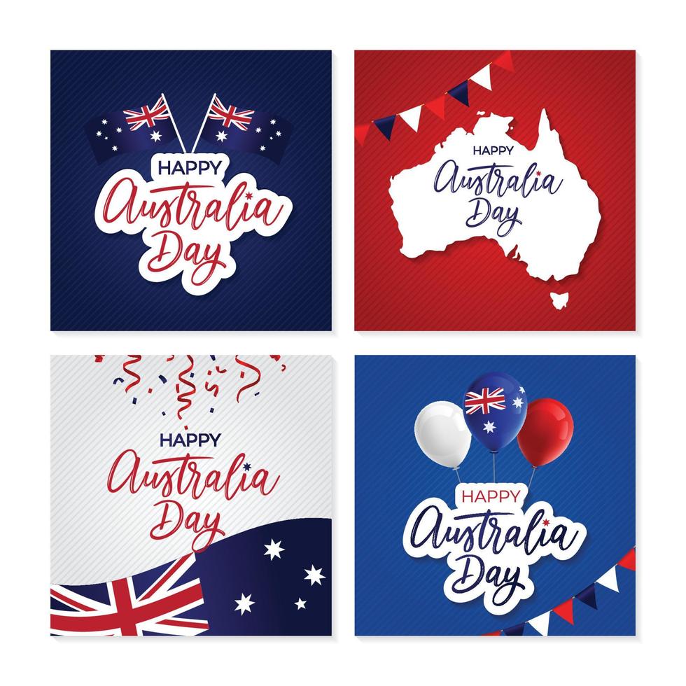 Australia Day Social Media Post vector