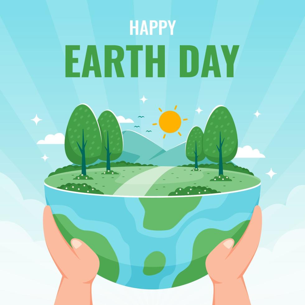 Happy Earth Day Event Celebration vector