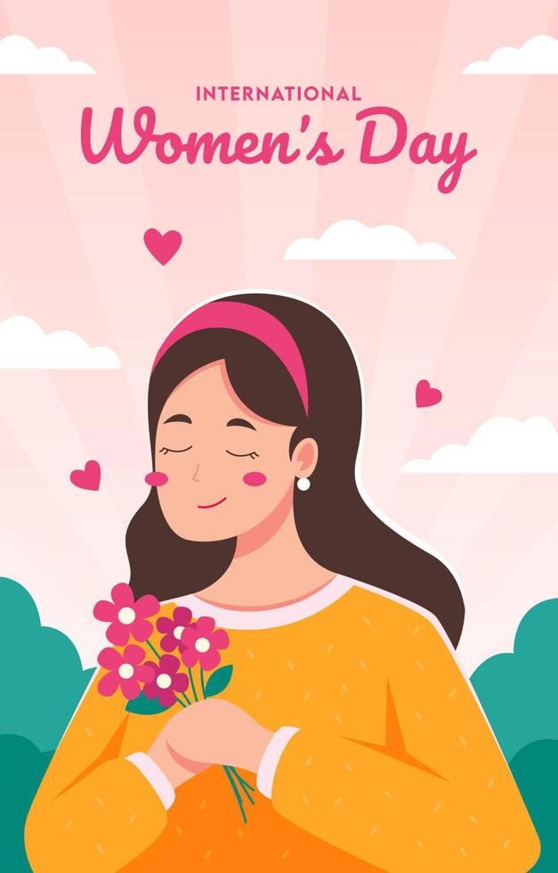 cartel del día internacional de la mujer vector