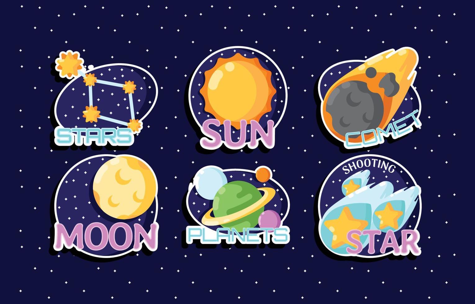 Celestial Bodies Sticker vector