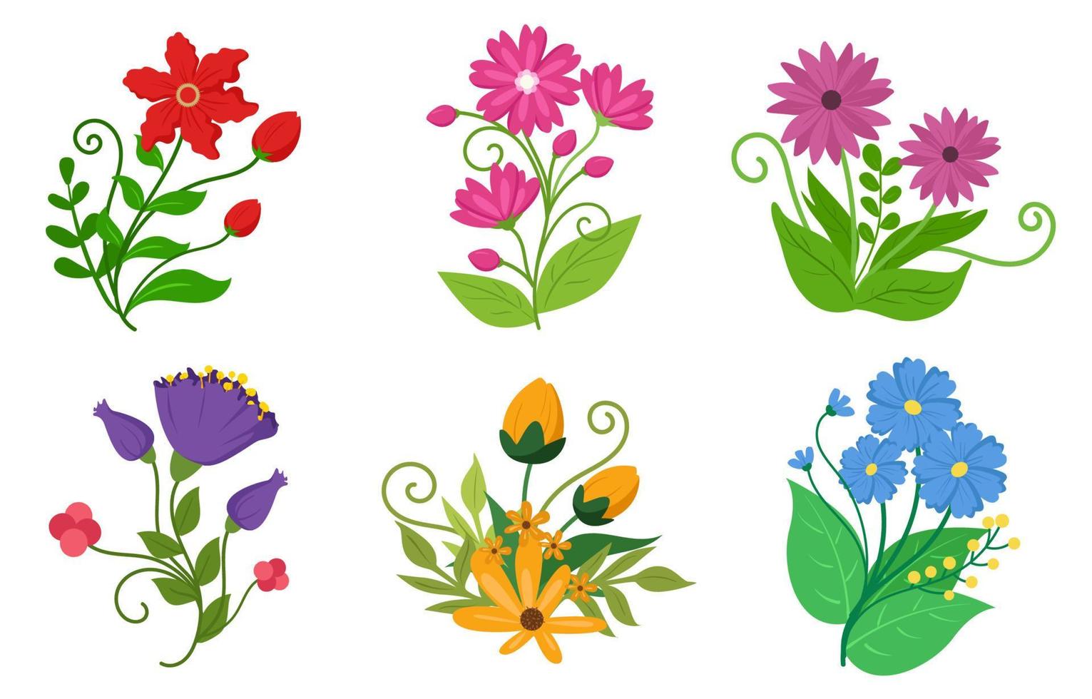 Beautiful Spring Floral Elements vector