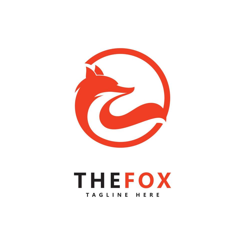 Fox logo icon design vector template