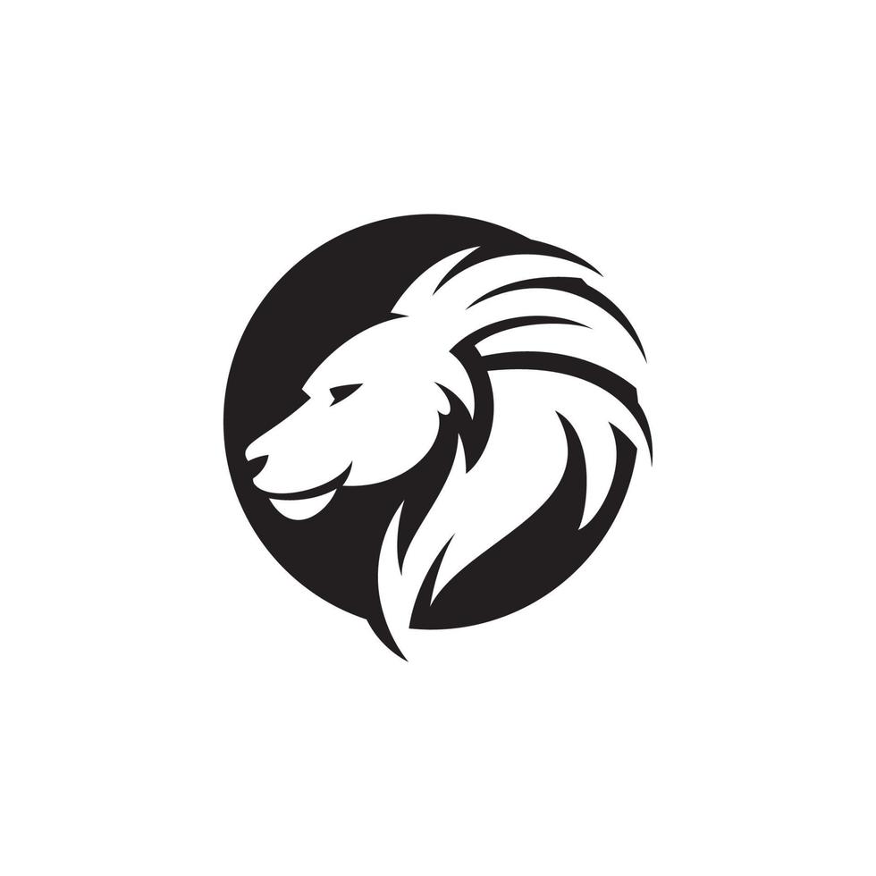 Lion Head  Logo design vector template