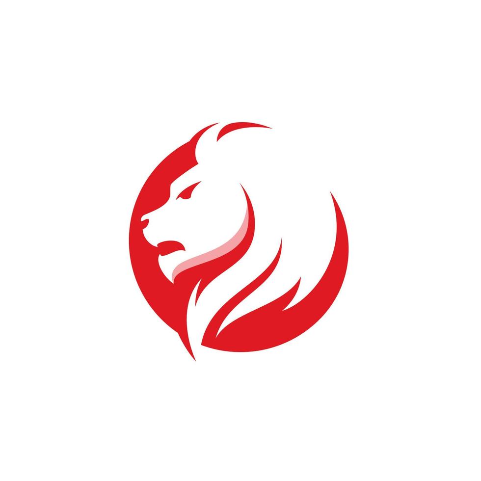 Lion Head  Logo design vector template