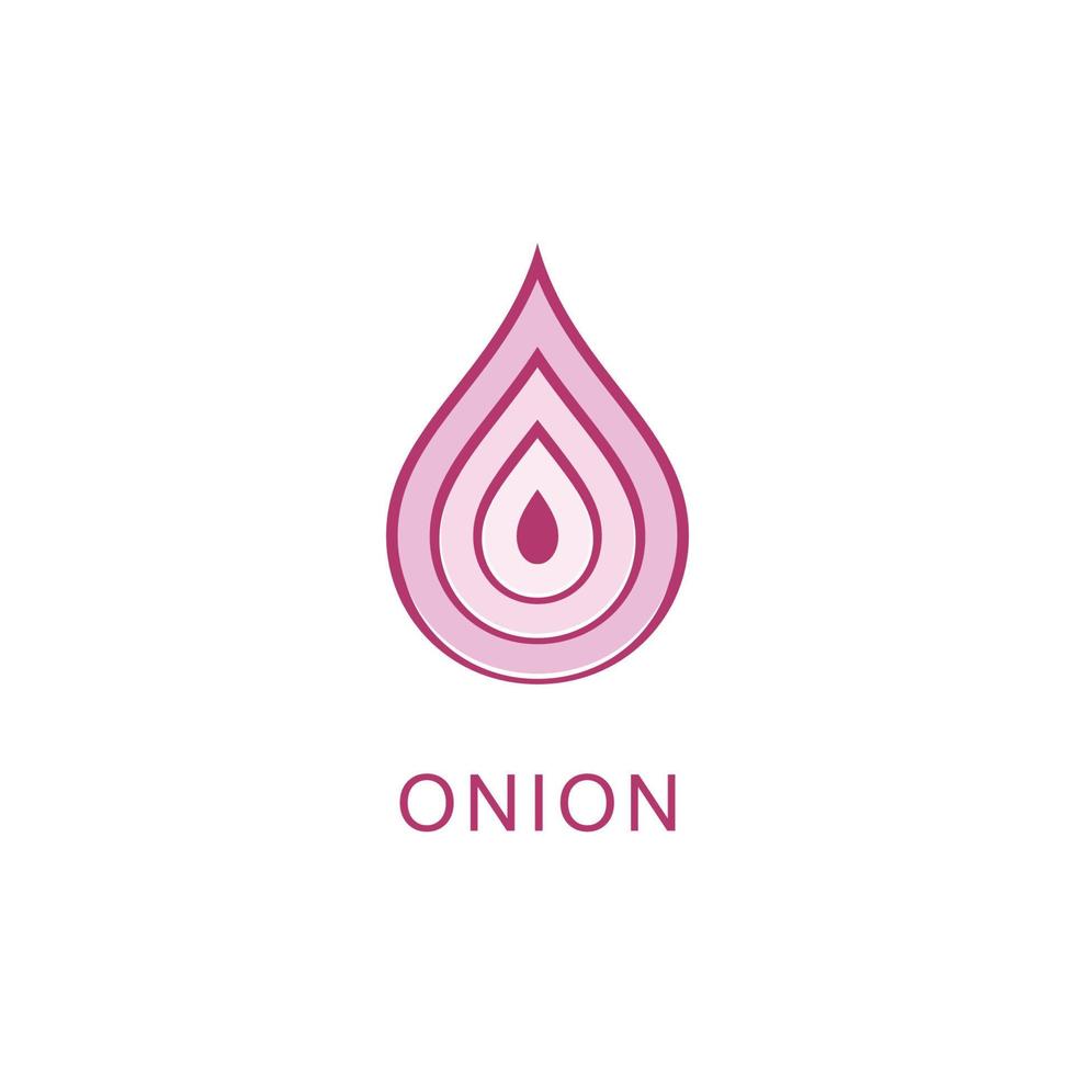 Onion logo vector , red onion icon . illustration Simple onion symbol
