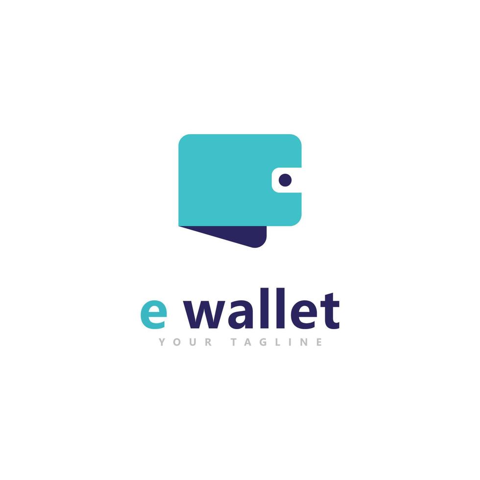 E wallet logo design vector design template