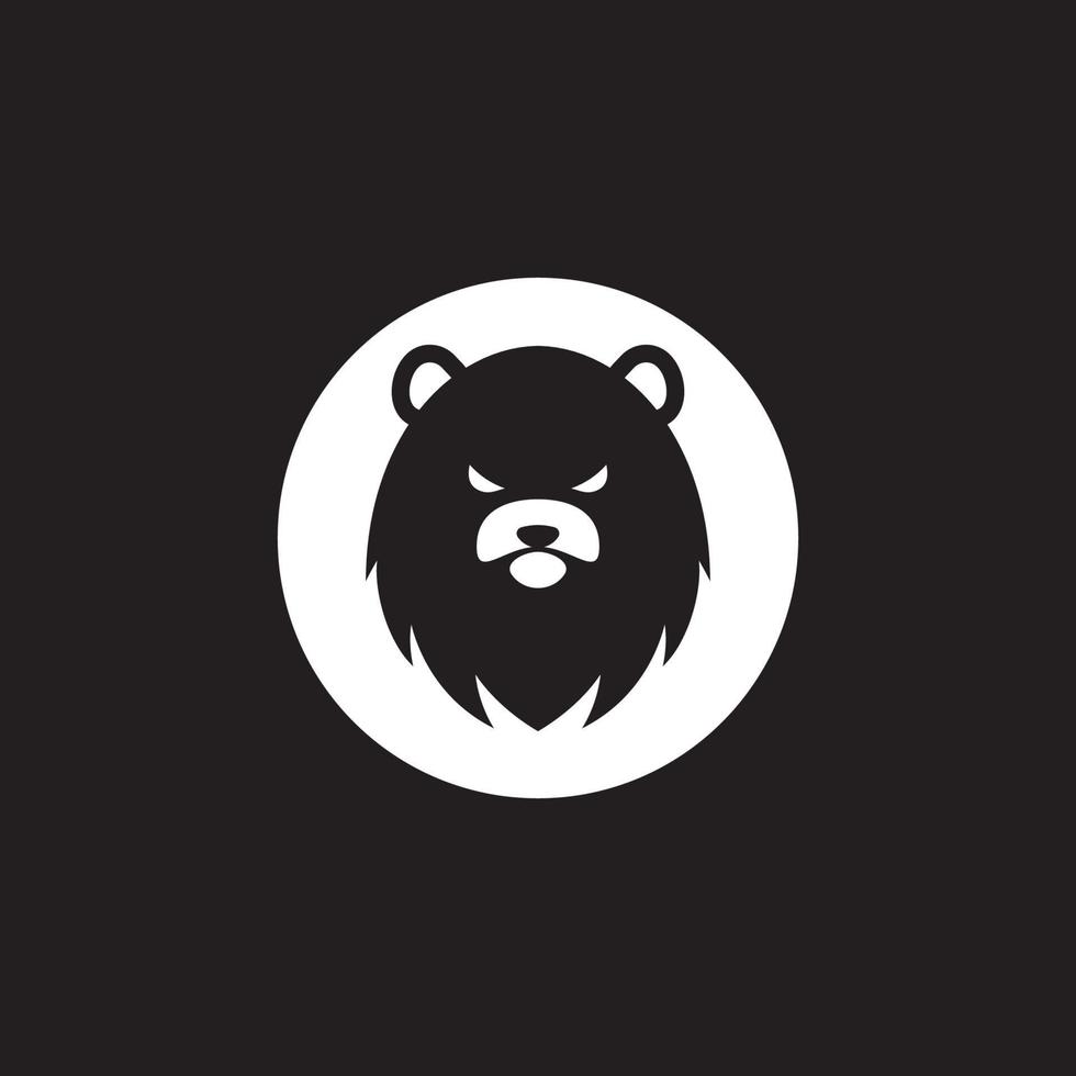 Ilustración de icono de logotipo de vector de oso polar