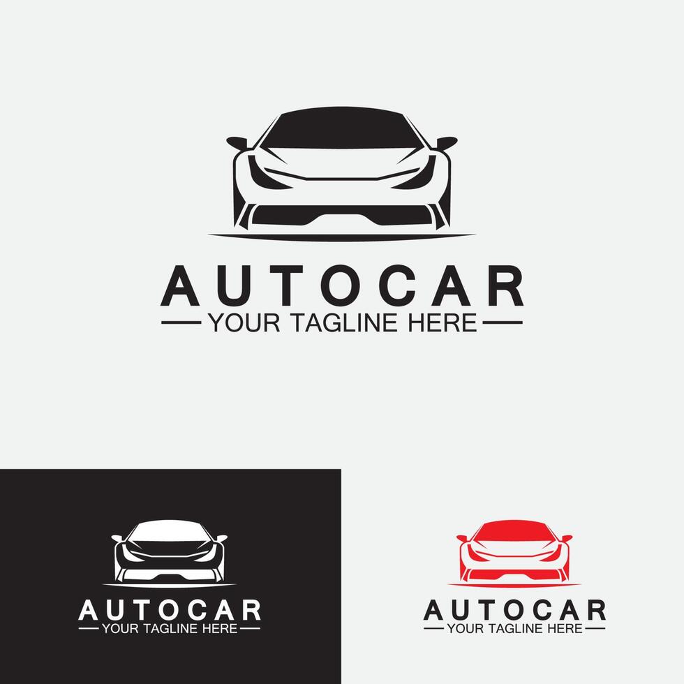 Auto car logo design with concept sports car vehicle icon silhouette.Vector illustration design template. vector