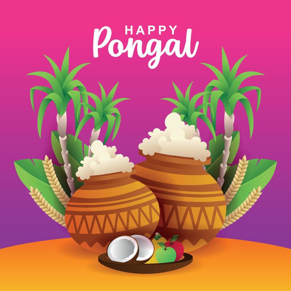 Pongal Festival Concept vector