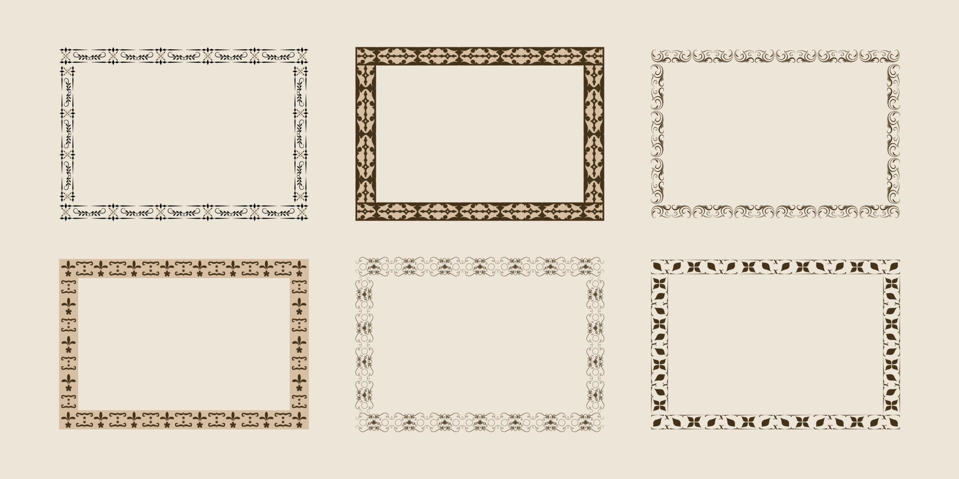 Monochrome Classic Border Collection vector