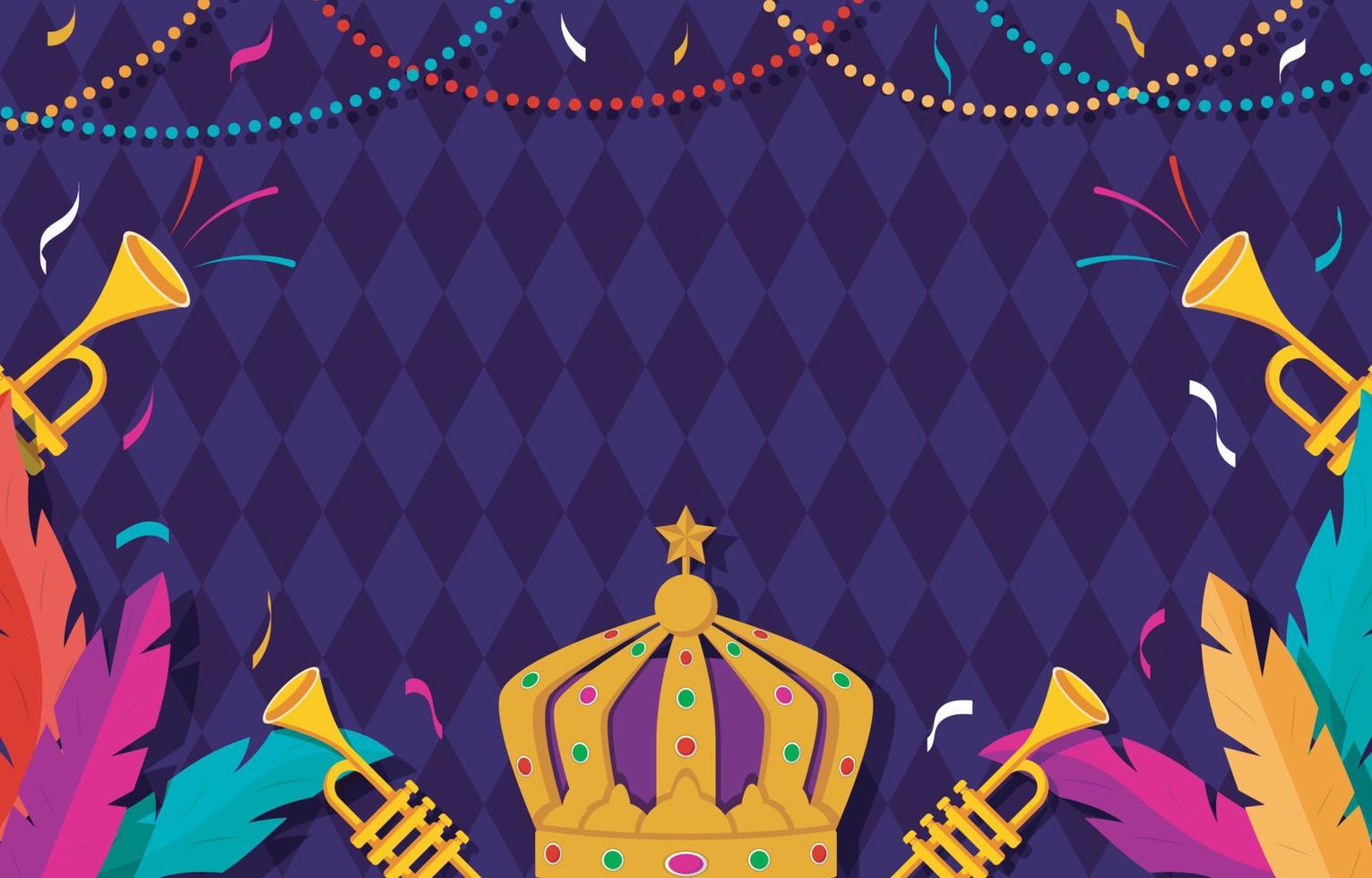 fondo de elemento de carnaval de mardi gras vector