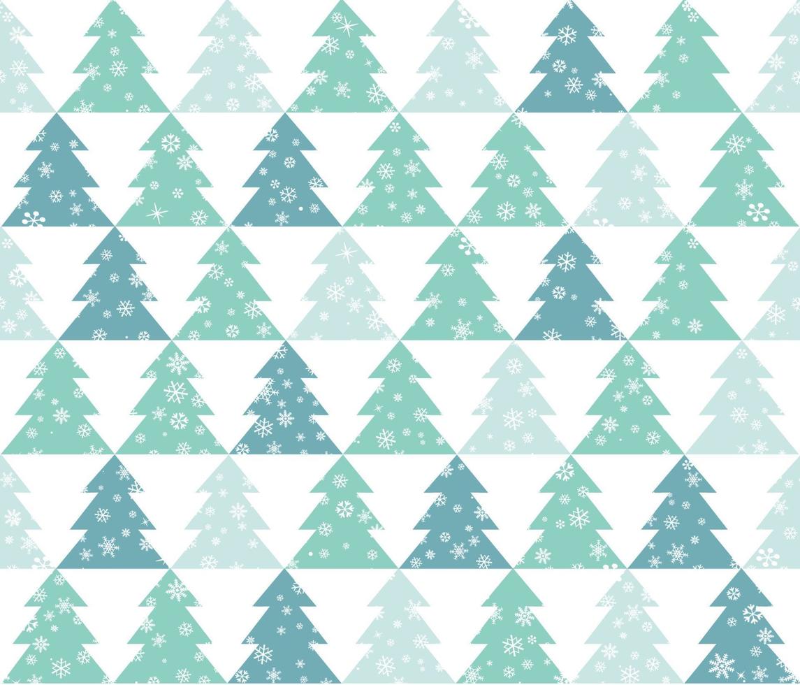 patrón transparente de icono de Navidad con árbol de año nuevo. Fondo de pantalla de vacaciones de invierno feliz con elementos de decoración de la naturaleza. diseño de fondo de mosaico geométrico de rama de abeto vector