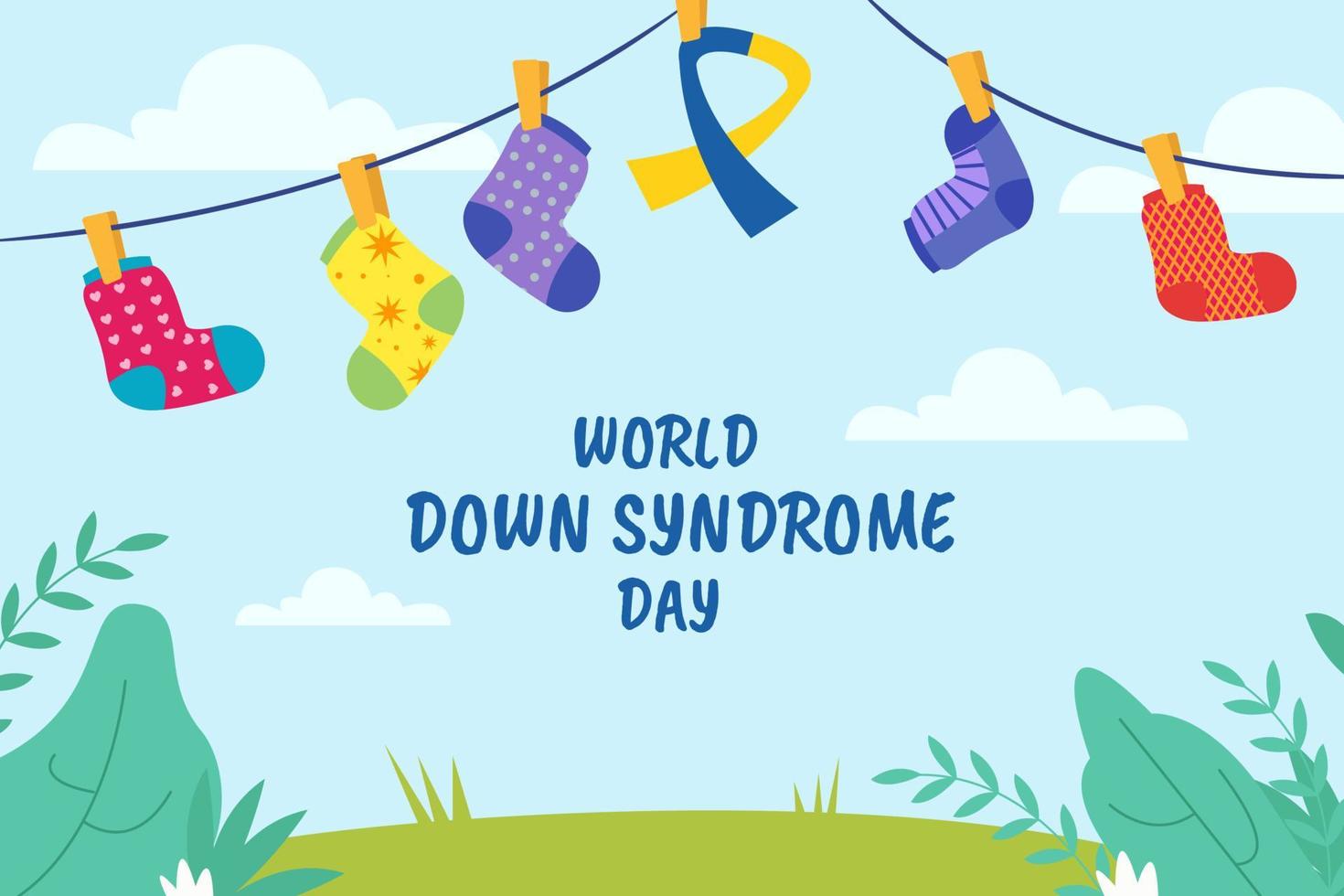 World Down Syndrome Background Concept vector