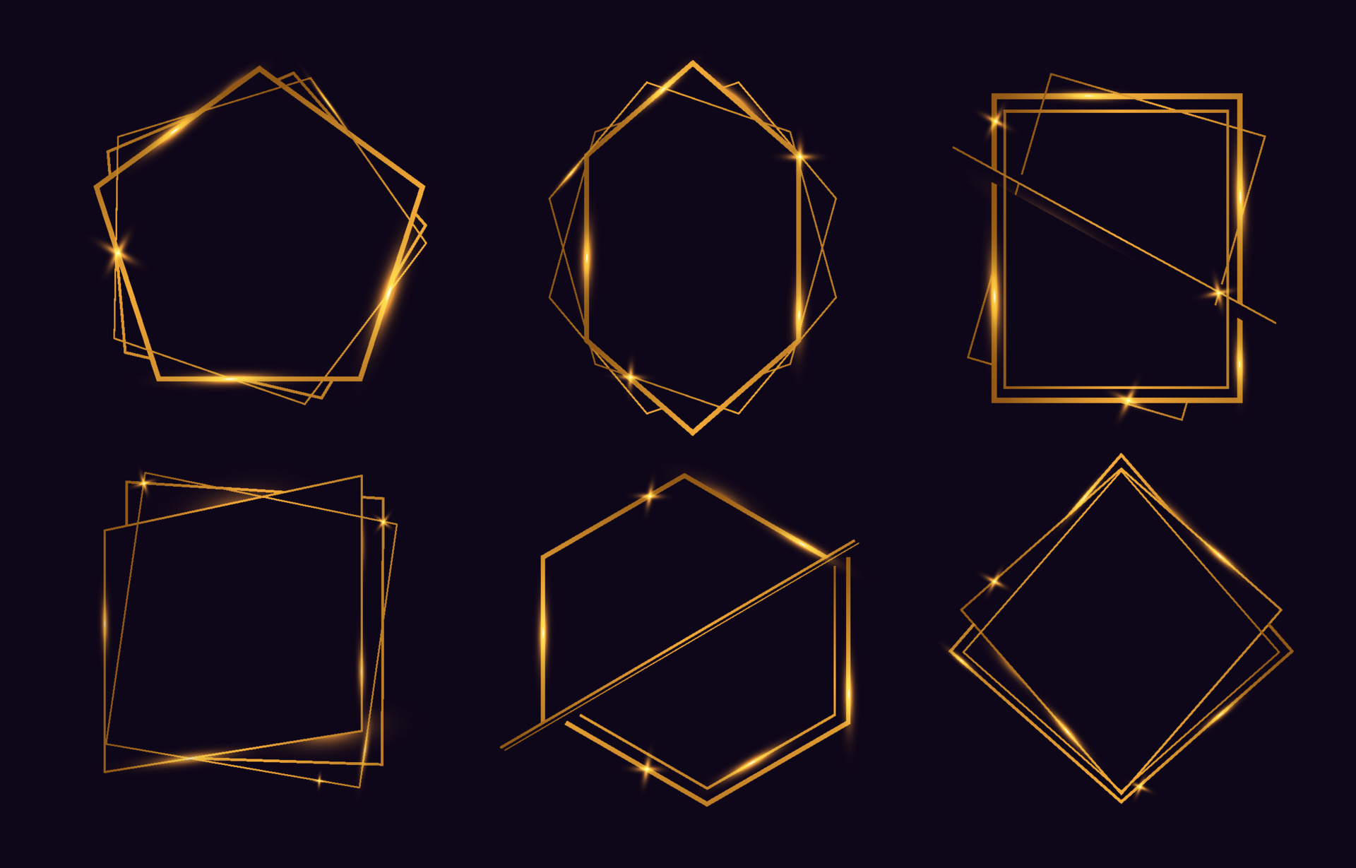 Decorative Frame Geometric Set 4983910 Vector Art at Vecteezy