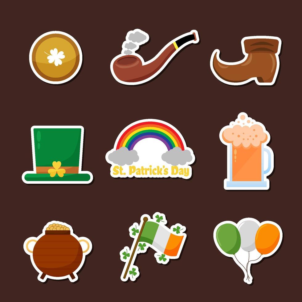 Collection of St. Patrick's Day Sticker vector