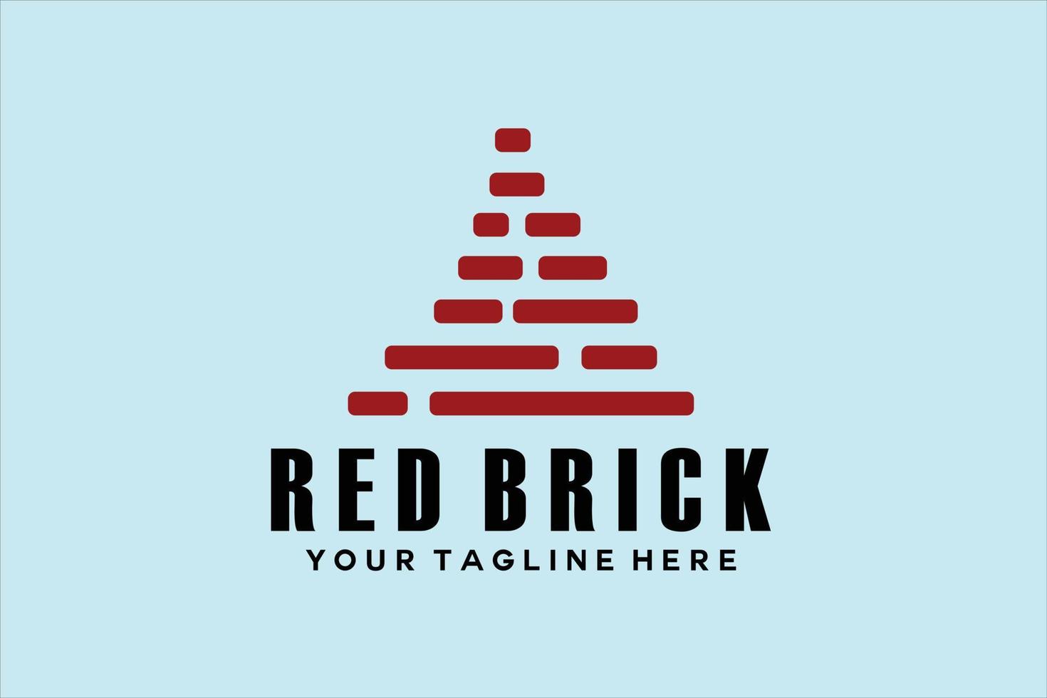 red brick logo vector icon