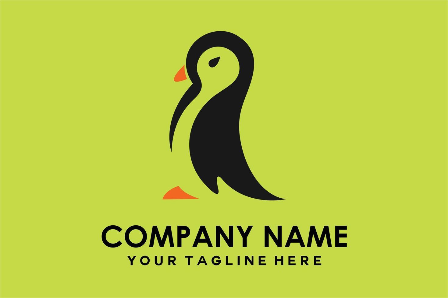 penguin animal logo vector