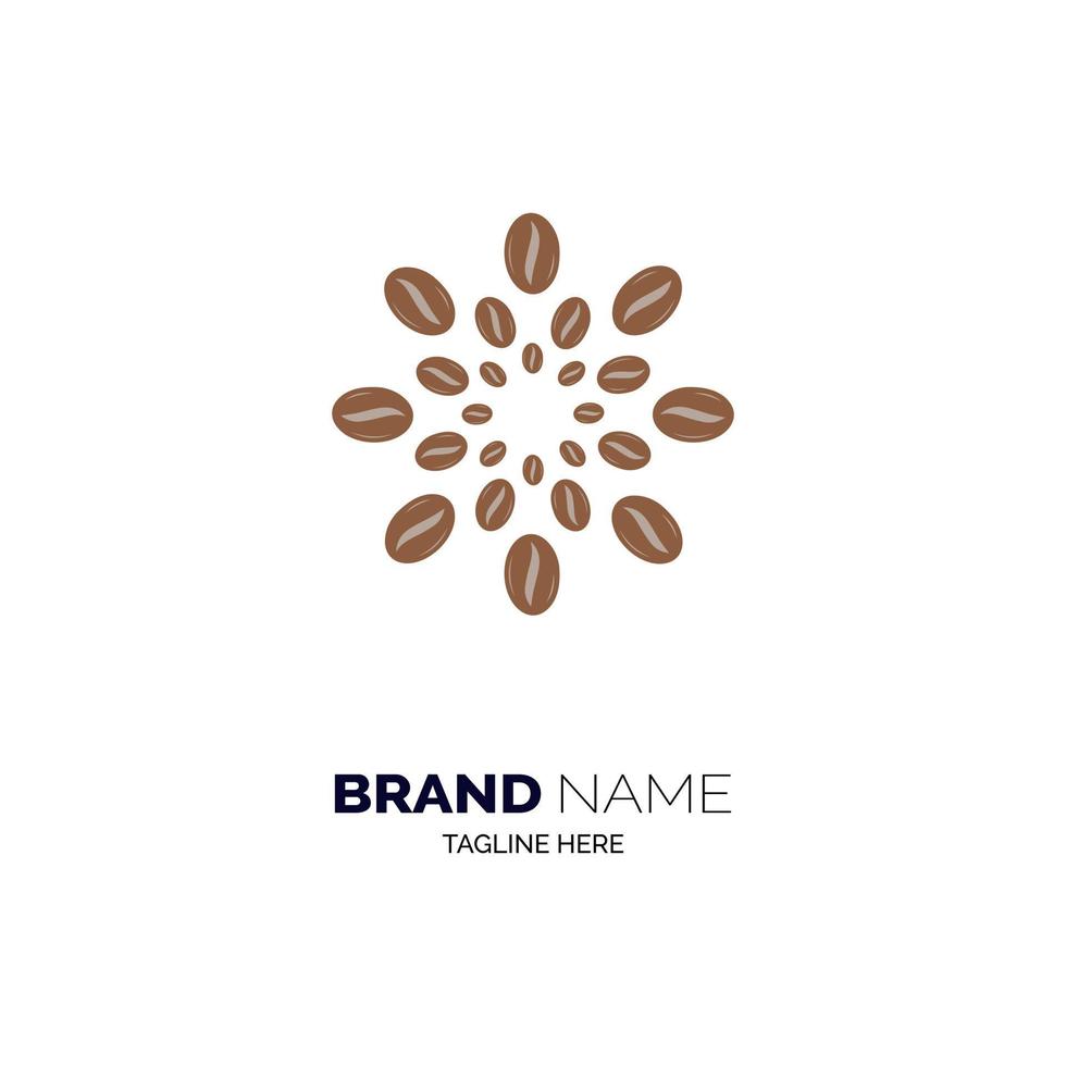 coffee beans logo template design for brand or company and other vector