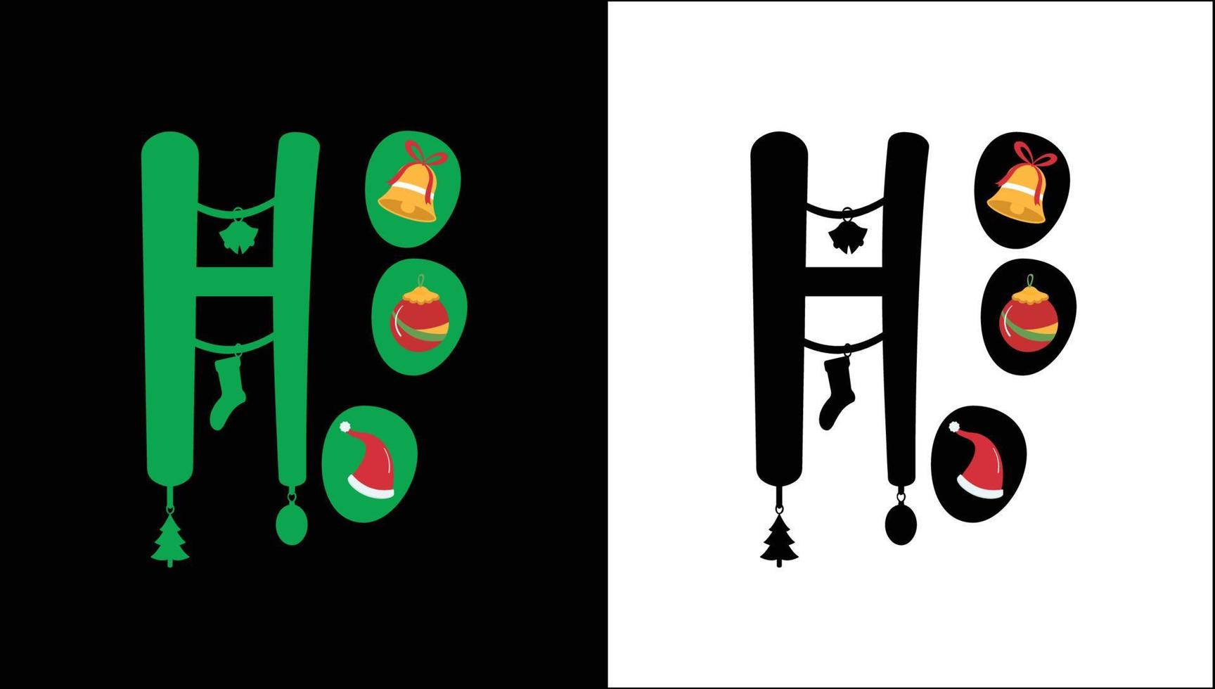 HO Christmas Design vector