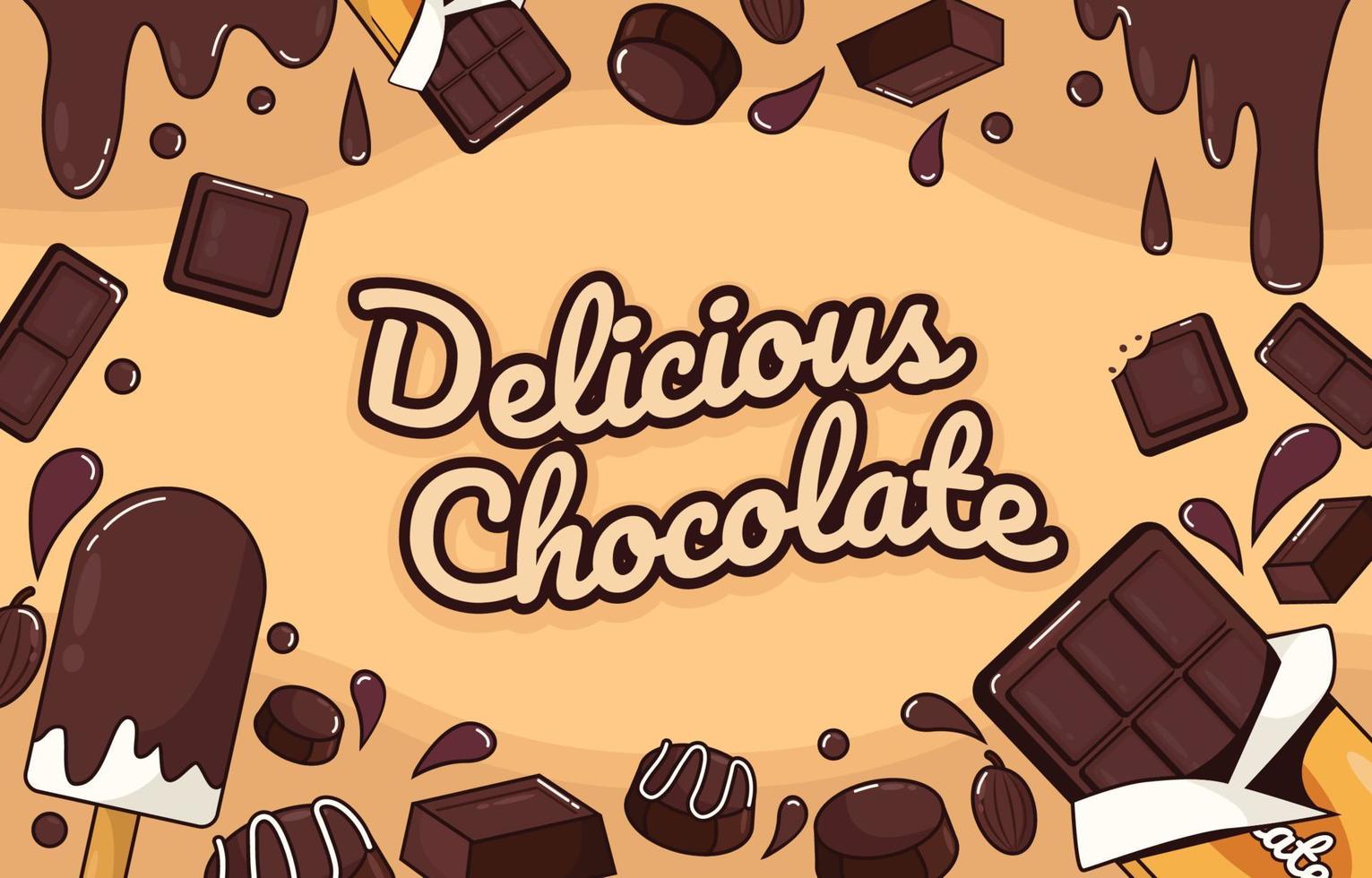 Delicious Chocolates Background vector