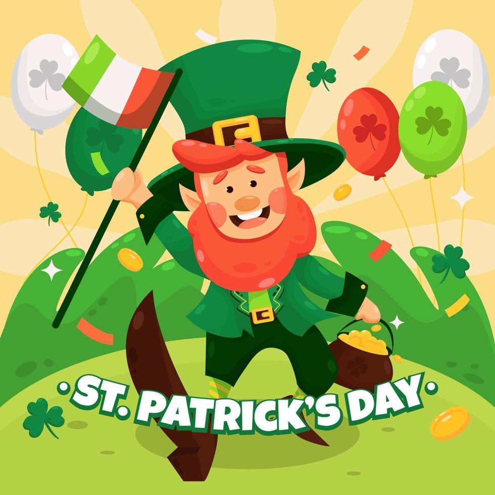 Cute St.Patricks Day Celebration Concept vector