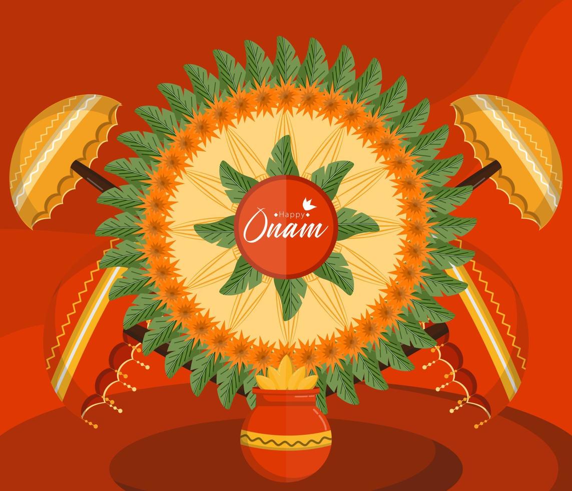 ilustración vectorial celebración tradicional del sur de la india vector