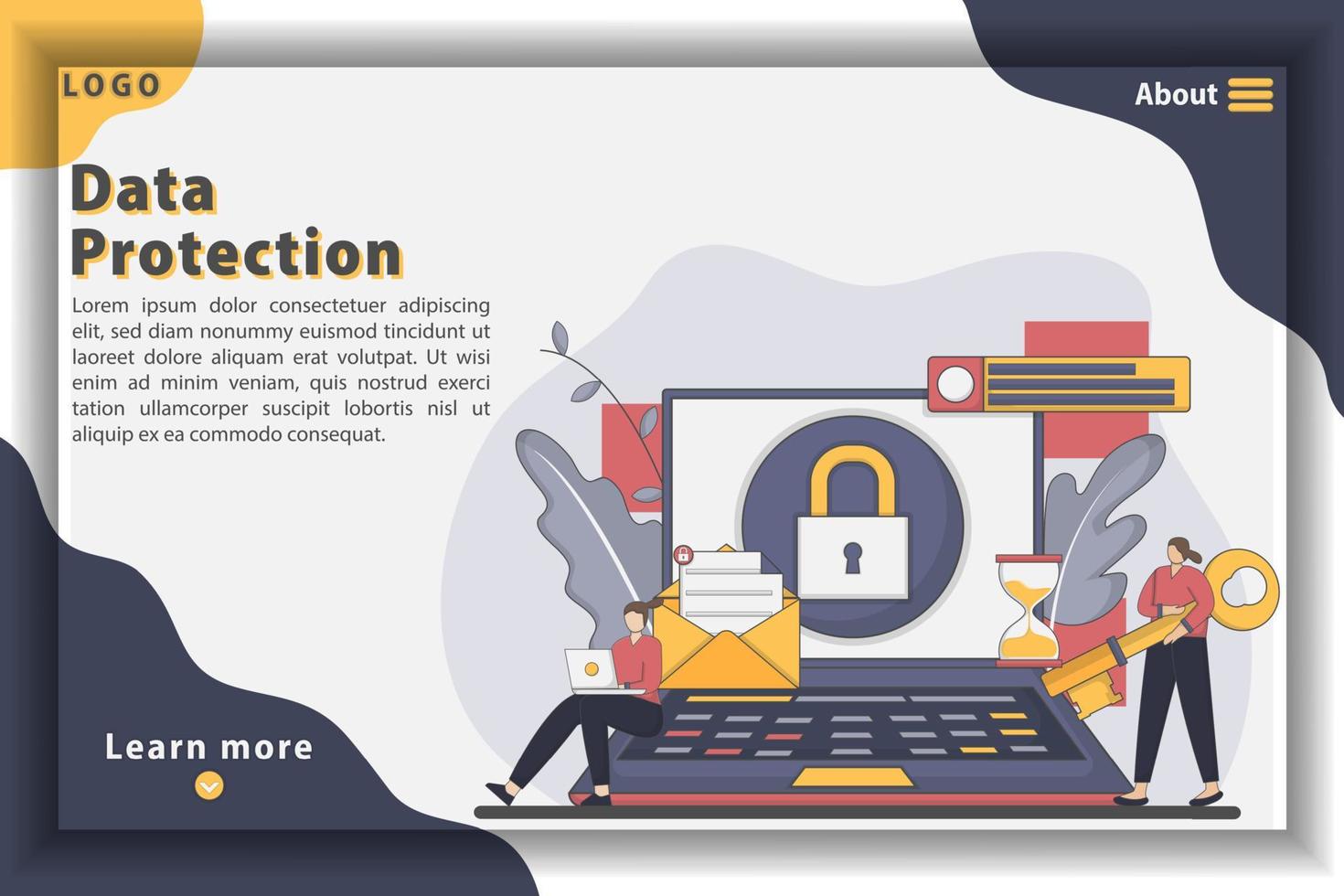 Vector illustration safety and privacy concept