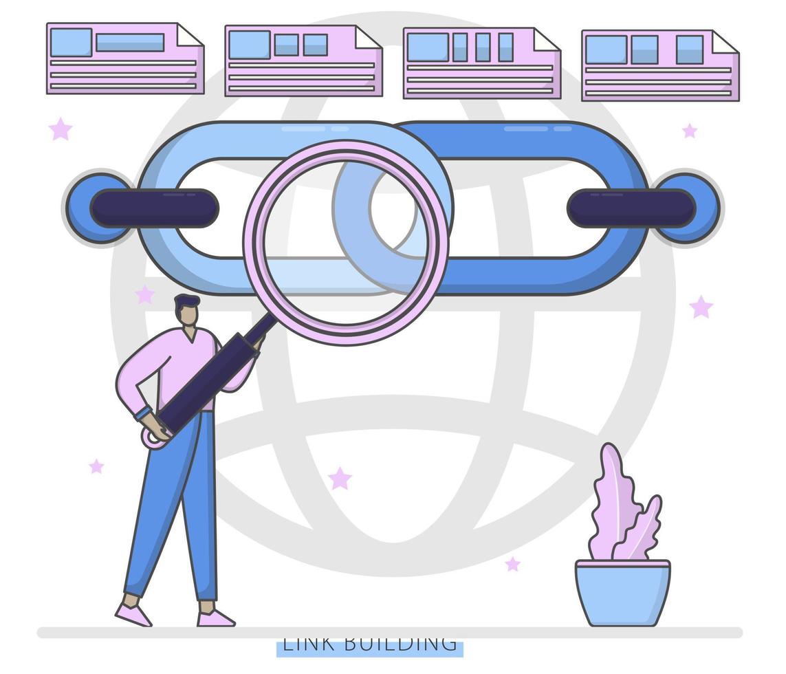 Flat design marketing strategy concept illustration vector