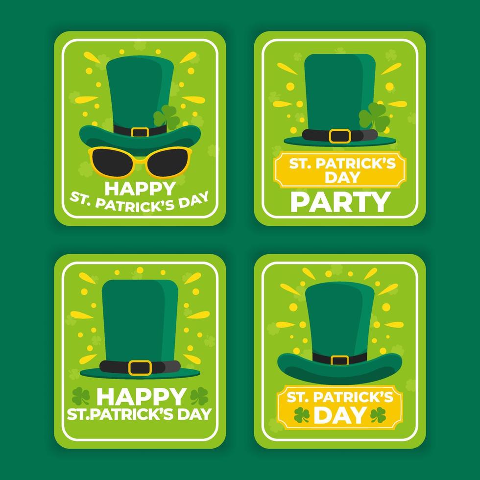 Flat St. Patrick's Day Card vector