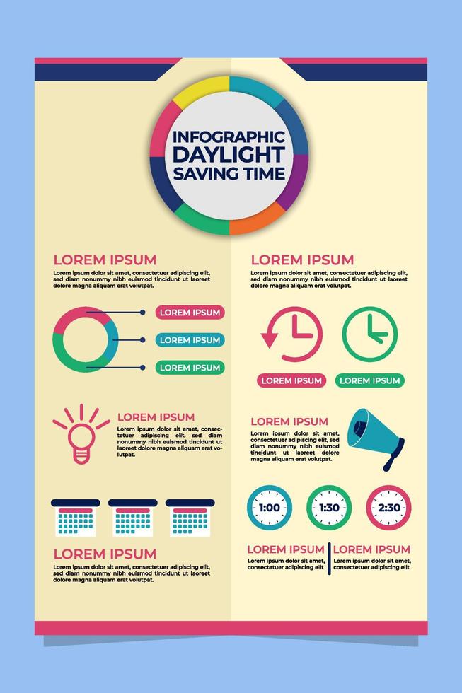 Infographic Daylight Saving Time vector