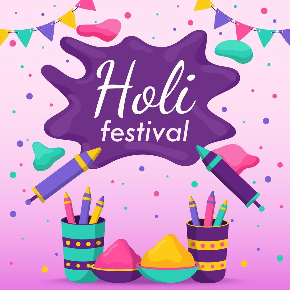 Holi Festival Concept vector