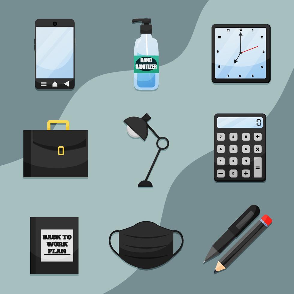 Collection of Back to Work Icon vector