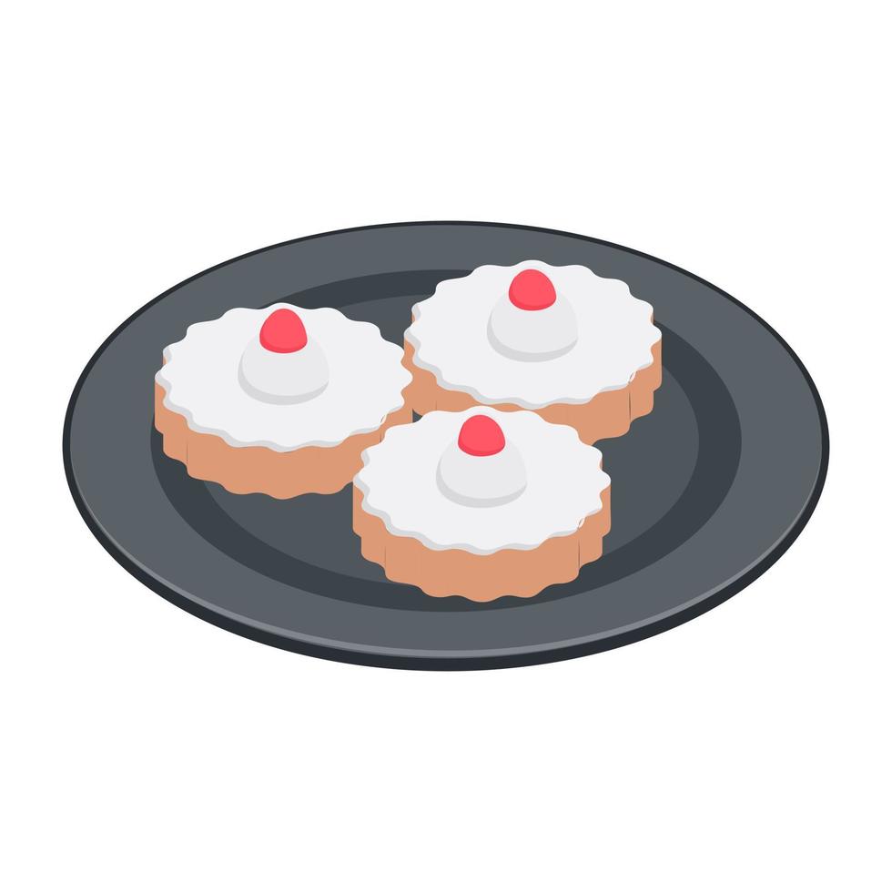 conceptos de mini tortas vector