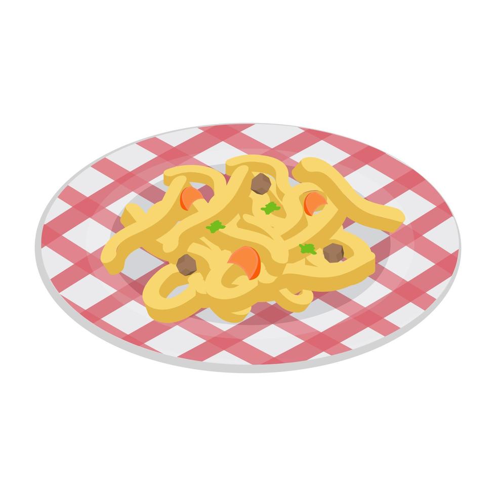 Trendy Spaghetti Concepts vector