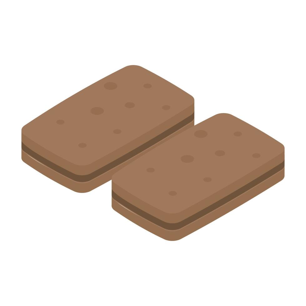 conceptos de galletas de chocolate vector