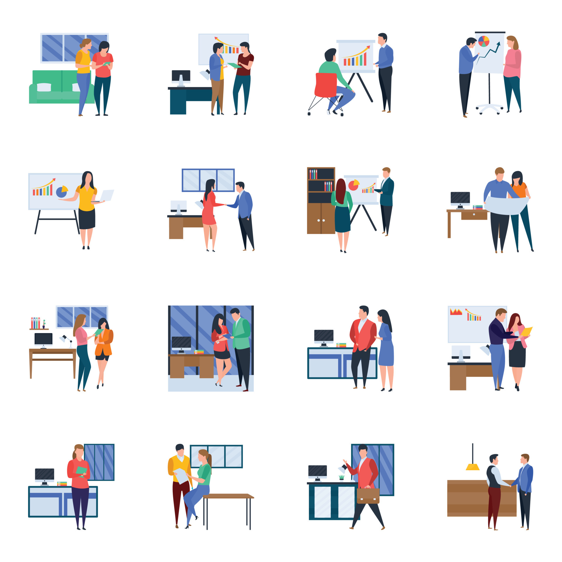 Trendy Office Concepts 4984995 Vector Art at Vecteezy